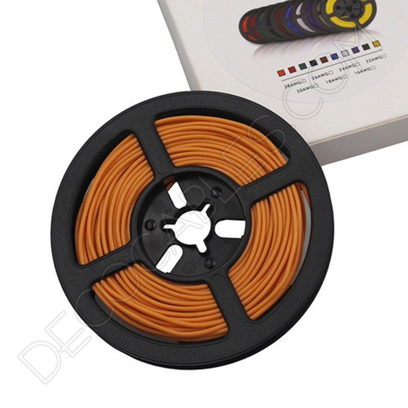 Cable eléctrico de silicona naranja Cable Decorativo de Silicona (Naranja) 1