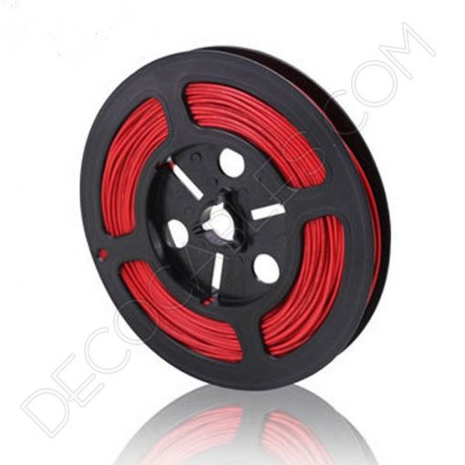 Cable eléctrico de silicona rojo