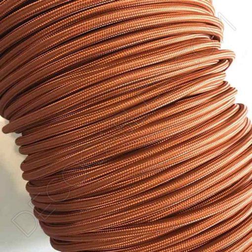 Cable de tela marrón claro