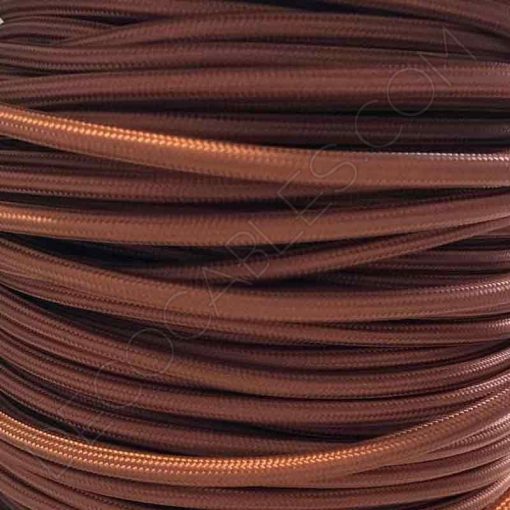 Cable de tela marrón claro