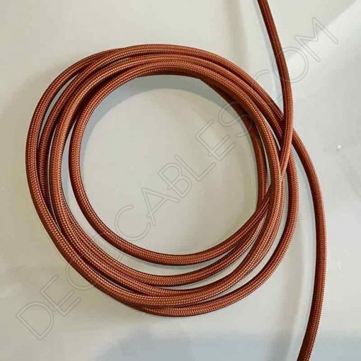 Cable de tela marrón claro