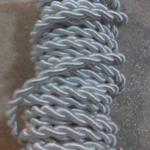 Cable eléctrico trenzado Seda Blanco