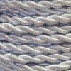 Cable eléctrico trenzado Seda Blanco