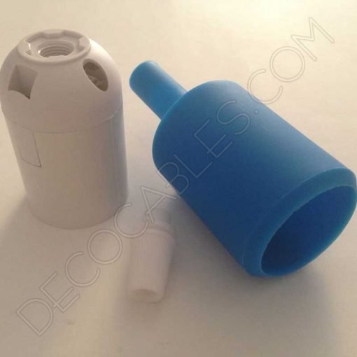 Portalámpara de silicona color azul