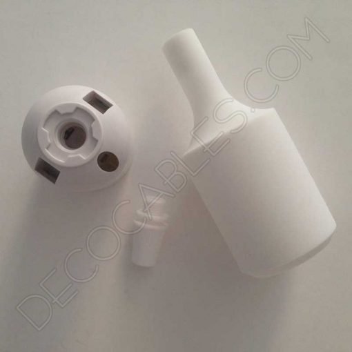 Portalámpara de silicona color blanco