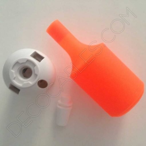 Portalámpara de silicona color naranja