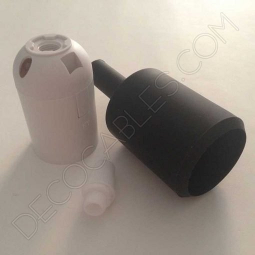 Portalámpara de silicona color negro