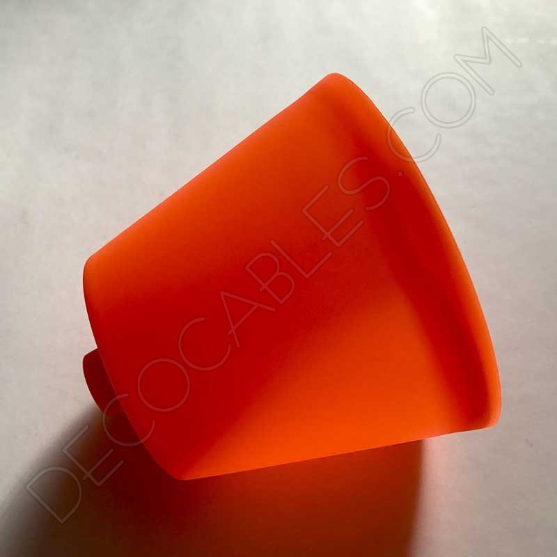 Florón de silicona para lámpara color naranja Florón de silicona para lámpara color naranja