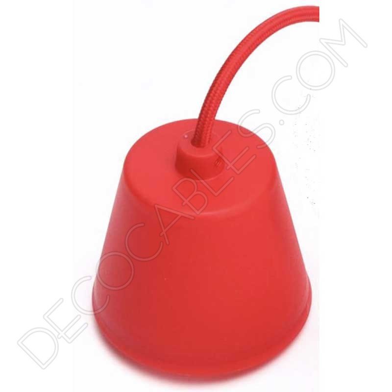 Florón de silicona para lámpara color rojo Florón de silicona para lámpara color rojo