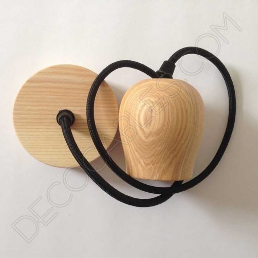 Lámpara colgante de madera modelo bellota