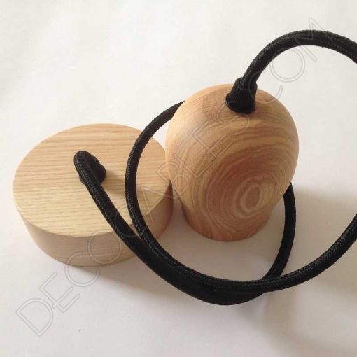 Lámpara colgante de madera modelo bellota