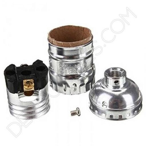 Portalámparas de latón (varios colores) 14 Portalámparas Vintage de latón en color cromado