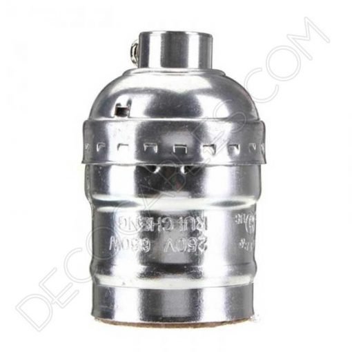 Portalámparas de latón (varios colores) 12 Portalámparas Vintage de latón en color cromado