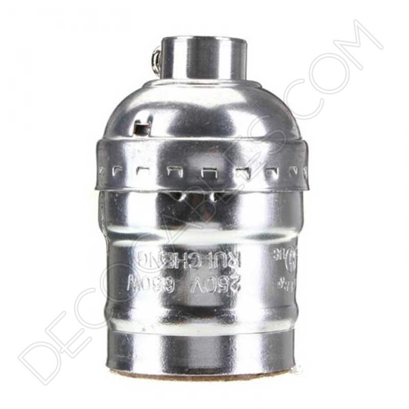 Portalámparas Vintage de latón en color cromado Portalámparas Vintage de latón en color cromado