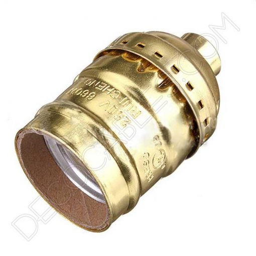 Portalámparas de latón (varios colores) 10 Portalámparas Vintage de latón en color dorado