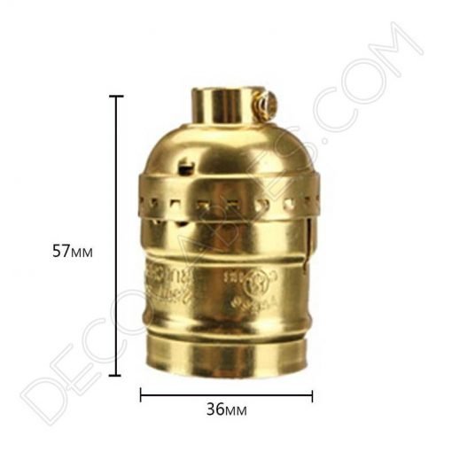 Portalámparas de latón (varios colores) 9 Portalámparas Vintage de latón en color dorado