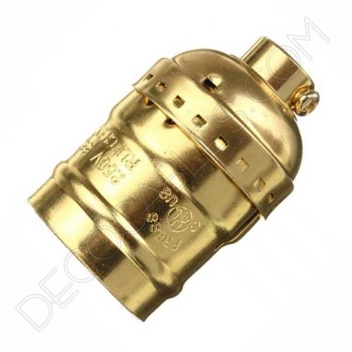 Portalámparas de latón (varios colores) 8 Portalámparas Vintage de latón en color dorado