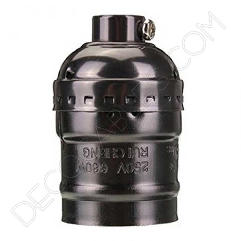 Portalámparas Vintage de latón en color negro Portalámparas Vintage de latón en color negro