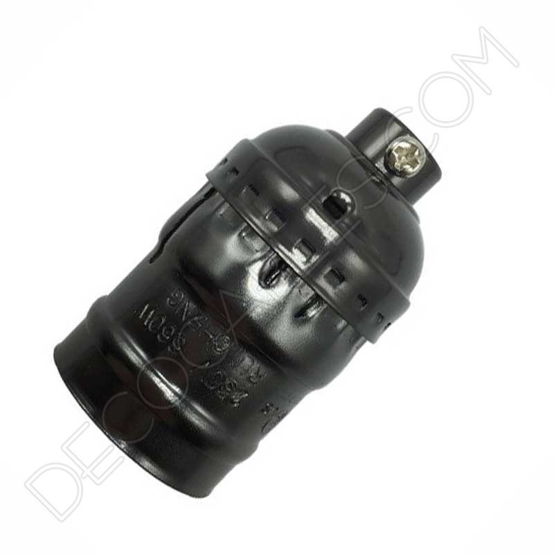 Portalámparas Vintage de latón en color negro Portalámparas Vintage de latón en color negro