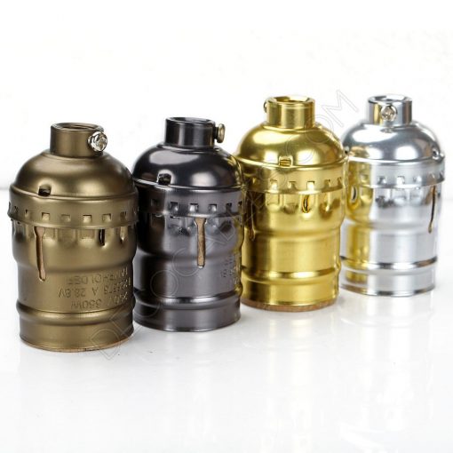 Portalámparas Vintage de latón en varios colores