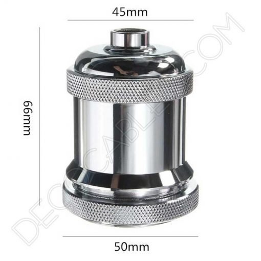 Portalámparas vintage metálico serie Oro 22 Portalámparas vintage metálico para pantalla serie Oro varios color Cromado