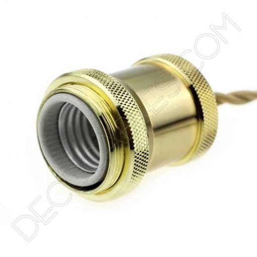 Portalámparas vintage metálico serie Oro 17 Portalámparas vintage metálico para pantalla serie Oro varios color Dorado