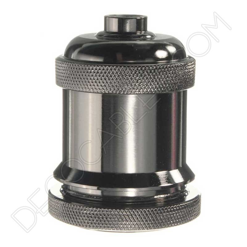 Portalámparas vintage metálico para pantalla serie Oro varios color Negro Perla Portalámparas vintage metálico para pantalla serie Oro varios color Negro Perla