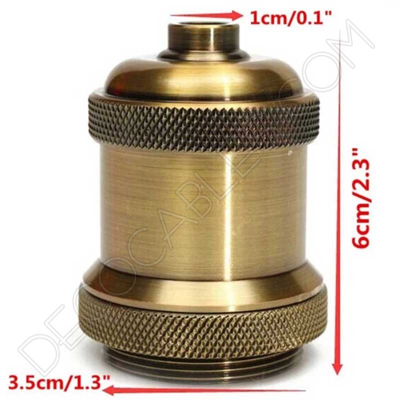 Portalámparas vintage metálico para pantalla serie Oro varios color oro envejecido Portalámparas vintage metálico para pantalla serie Oro varios color oro envejecido