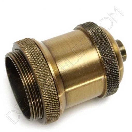 Portalámparas vintage metálico serie Oro 7 Portalámparas vintage metálico para pantalla serie Oro varios color oro envejecido