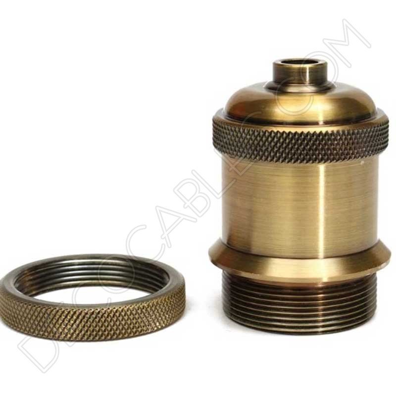 Portalámparas vintage metálico para pantalla serie Oro varios color oro envejecido Portalámparas vintage metálico para pantalla serie Oro varios color oro envejecido