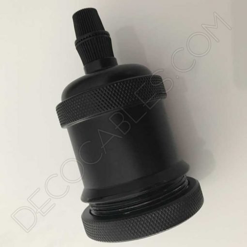 Portalámparas vintage metálico serie Oro 23 Portalámparas Vintage serie oro color negro mate