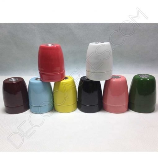 Portalámparas de cerámica en varios colores