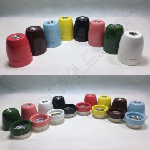 Portalámparas de cerámica en varios colores