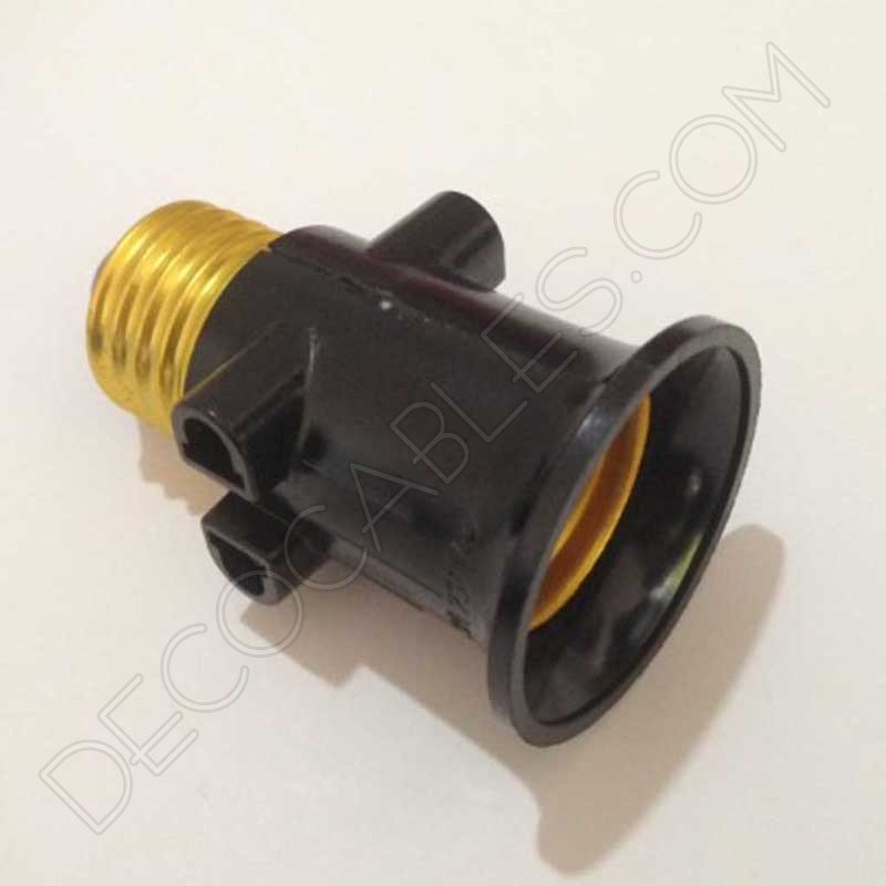 Portalámparas doble enchufe conexión casquillo E27 Portalámparas doble enchufe conexión casquillo E27