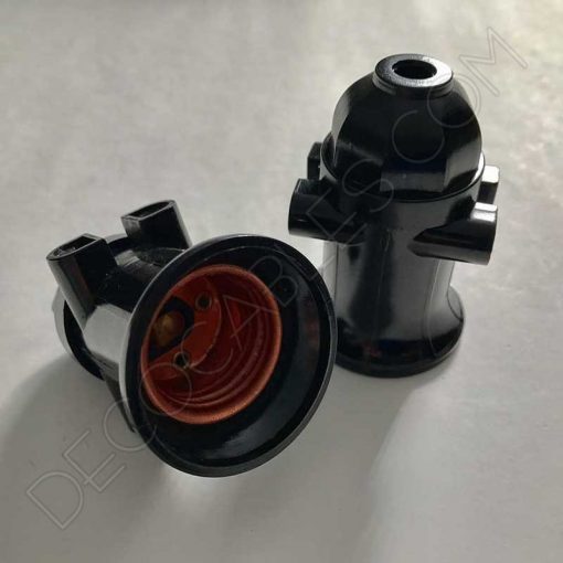 Portalámparas doble enchufe conexión directa al cable 2 Portalámparas doble enchufe conexión directa al cable