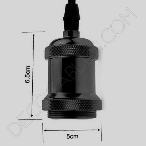 Portalámparas vintage metálico serie Oro 24 Portalámparas Vintage serie oro color negro mate