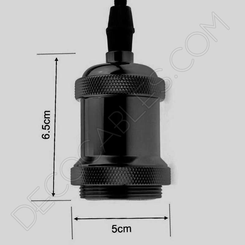 Portalámparas Vintage serie oro color negro mate Portalámparas Vintage serie oro color negro mate