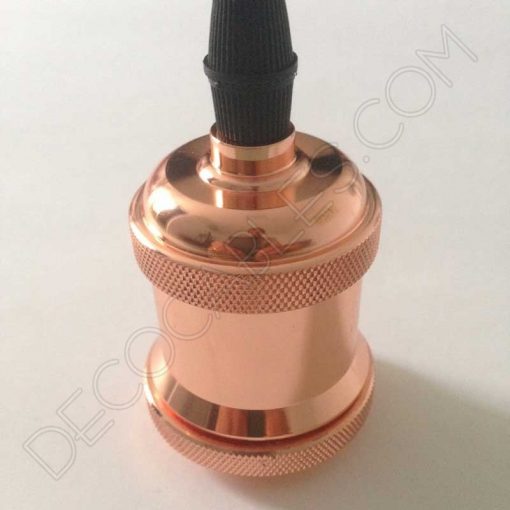 Portalámparas vintage metálico serie Oro 4 Portalámparas vintage metálico para pantalla serie Oro color cobre