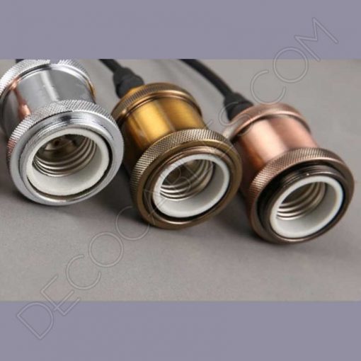 Portalámparas vintage metálico serie Oro 25 Portalámparas vintage metálico para pantalla serie Oro varios colores