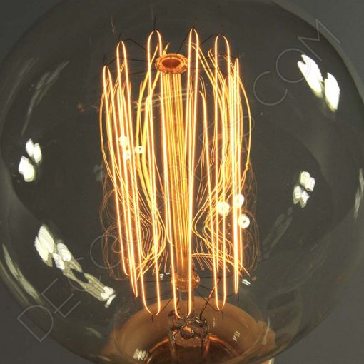 Bombilla Edison vintage globo filamento de carbono 3 Bombilla Edison Globo filamento de carbono rayado