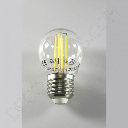 Bombilla de filamento led esférica casquillo E27