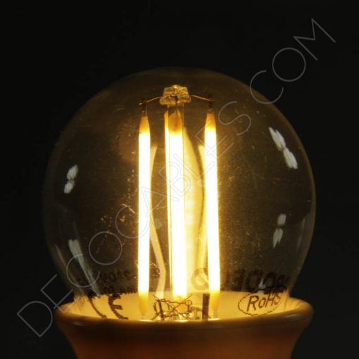 Bombilla de filamento led esférica casquillo E27