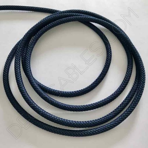 Cable textil eléctrico efecto cuero (Azul oscuro) 4 Cable eléctrico efecto cuero azul oscuro