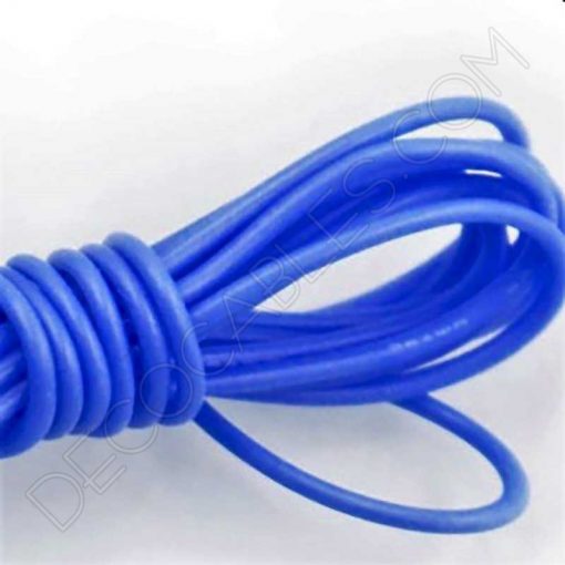 Cable eléctrico decorativo de silicona azul