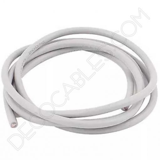 Cable eléctrico decorativo de silicona blanco