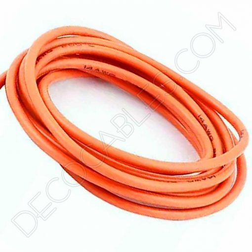 Cable eléctrico decorativo de silicona naranja