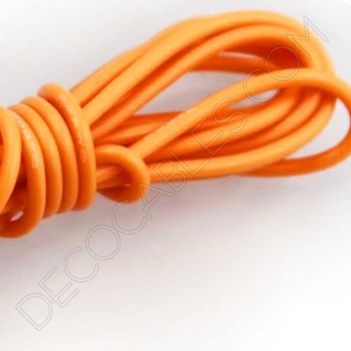 Cable eléctrico decorativo de silicona naranja