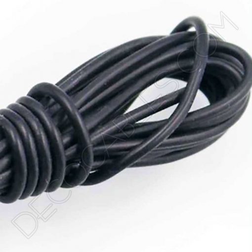 Cable eléctrico decorativo de silicona negro