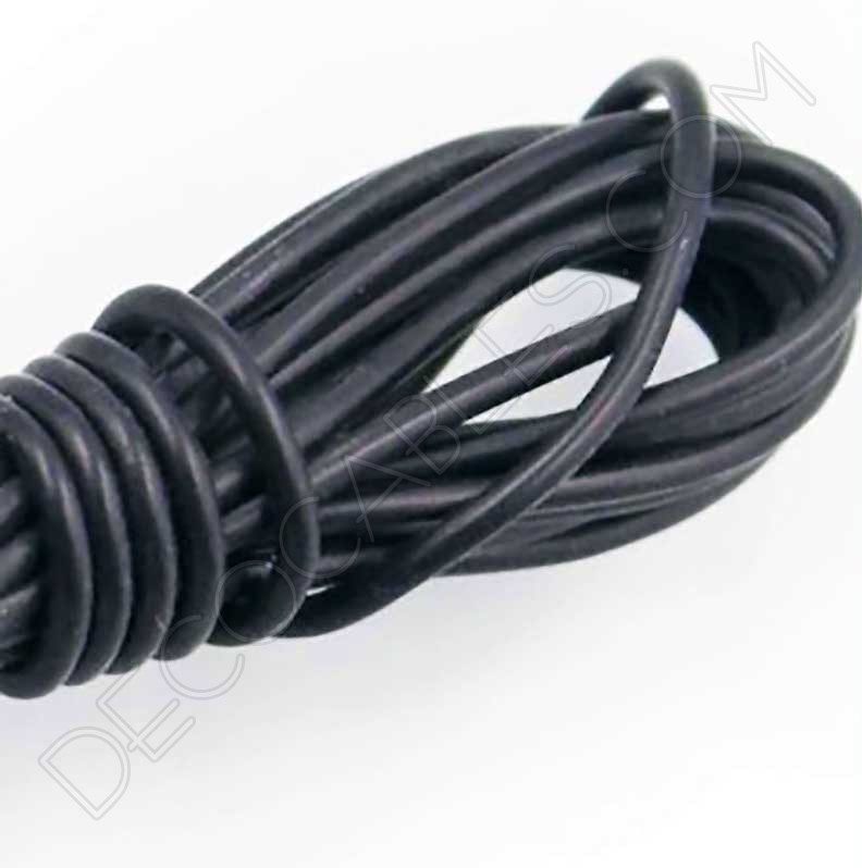 Cable eléctrico decorativo de silicona negro Cable eléctrico decorativo de silicona negro