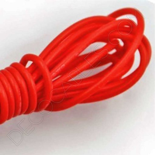 Cable eléctrico decorativo de silicona rojo
